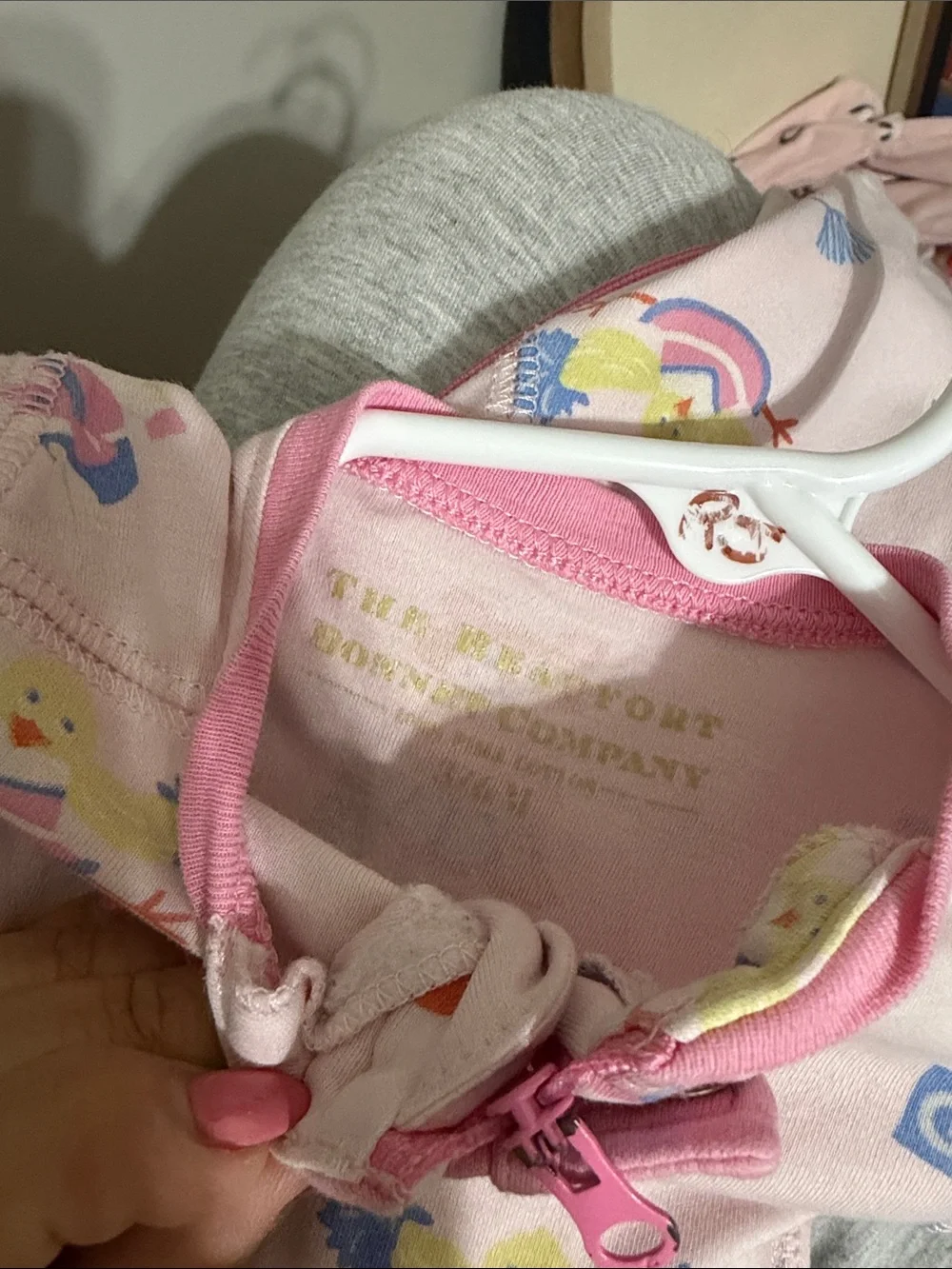 The beaufort bonnet co / Pink Printed Girls' Footed One-Piece Pajama
